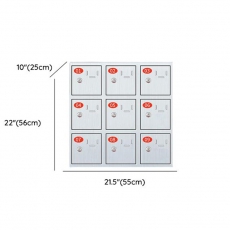 Modern Steel Lockers , Base Included, 50