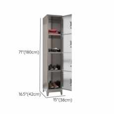 Commercial Locker with 4 Compartments Shoe Storage, Ventilated Door and Lock