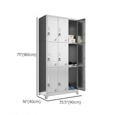 Stainless Locker ,2-Wide Compartments, Locker Base, 2 Doors