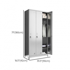 Stainless Locker ,2-Wide Compartments, Locker Base, 2 Doors