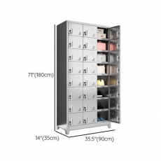 Stainless Locker ,2-Wide Compartments, Locker Base, 2 Doors