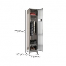 Stainless Locker ,2-Wide Compartments, Locker Base, 2 Doors