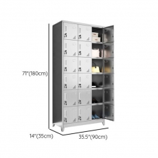 Stainless Locker ,2-Wide Compartments, Locker Base, 2 Doors