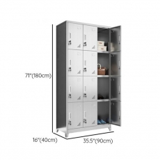 Stainless Locker ,2-Wide Compartments, Locker Base, 2 Doors