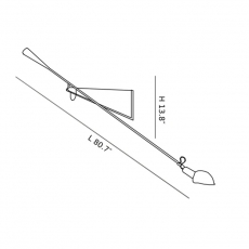Metal Long Arm Wall Lamp