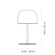 Mushroom Glass LED Metal Table Lamp