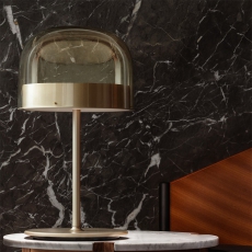 Mushroom Glass LED Metal Table Lamp