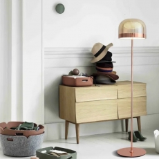 Mushroom Glass LED Metal Floor Lamp