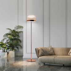 Mushroom Glass LED Metal Floor Lamp