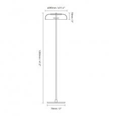 Glass LED Floor Lamp